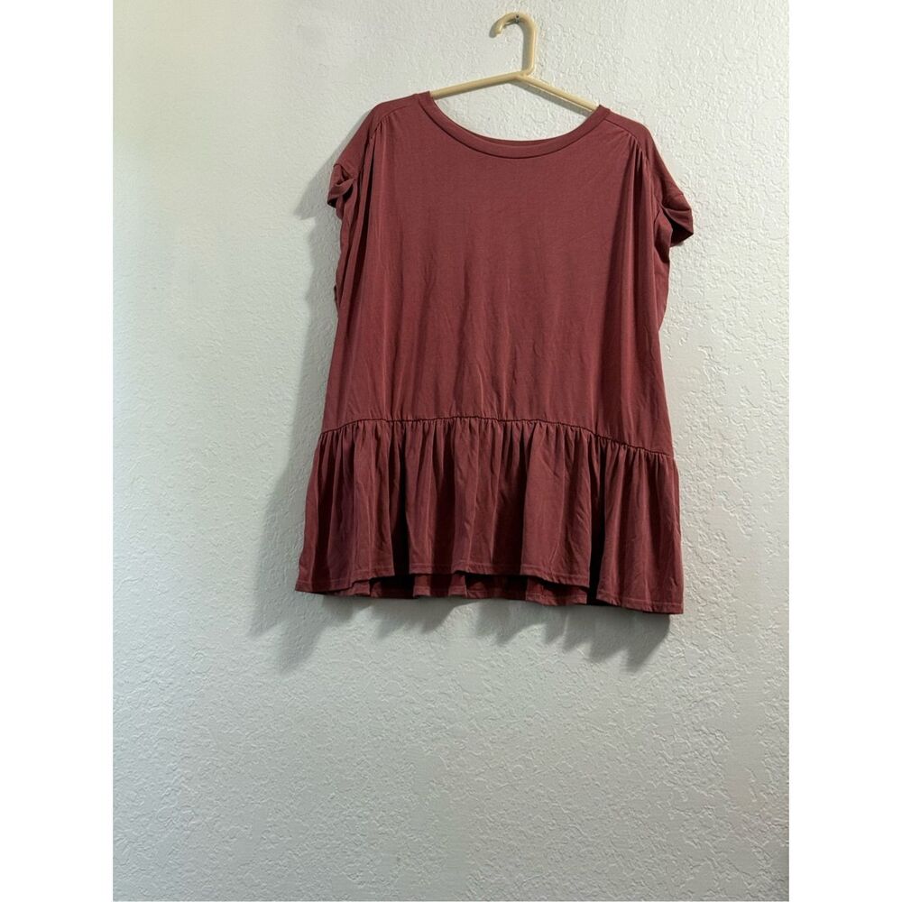 Arula A Babydoll Ruffle Mini Tiered Flowy Sz 1X tunic shirt